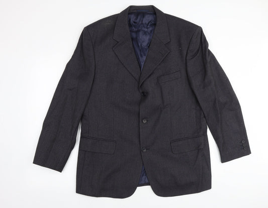 Wolsey Mens Blue Wool Jacket Suit Jacket Size 42 Regular