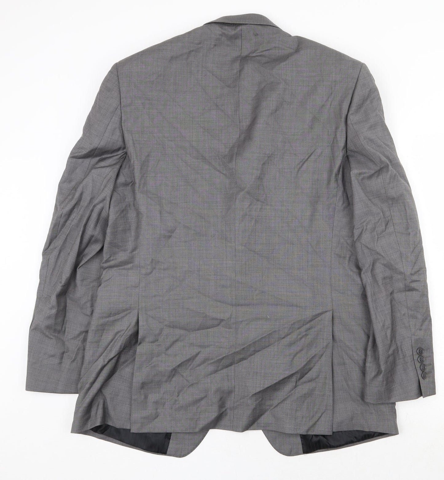 Lancifo Mens Grey Wool Jacket Suit Jacket Size 44 Regular