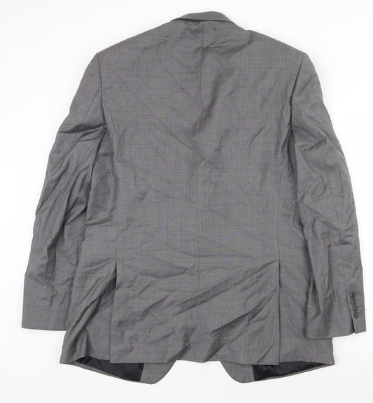 Lancifo Mens Grey Wool Jacket Suit Jacket Size 44 Regular