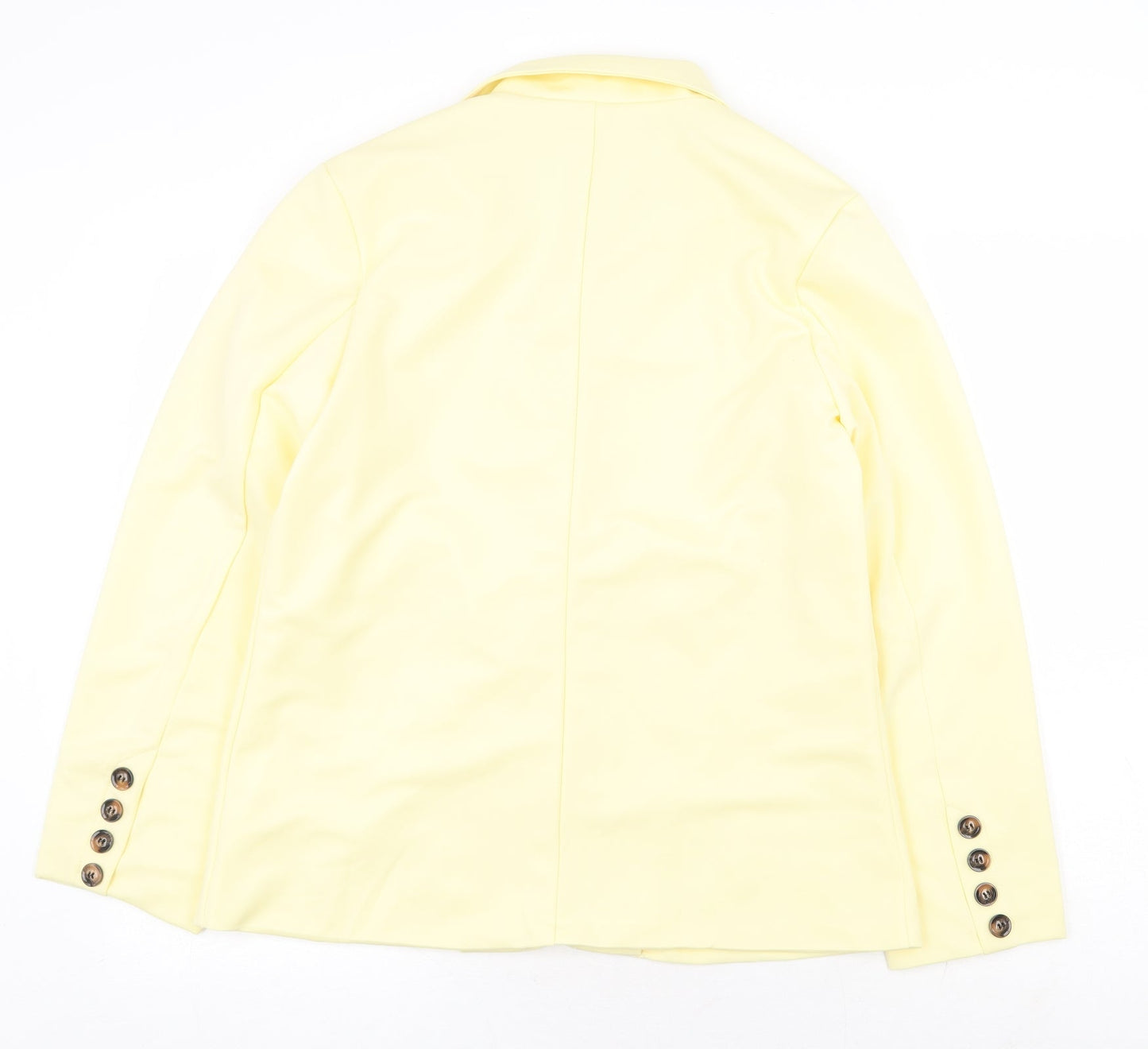 Preworn Womens Yellow Jacket Blazer Size M Button