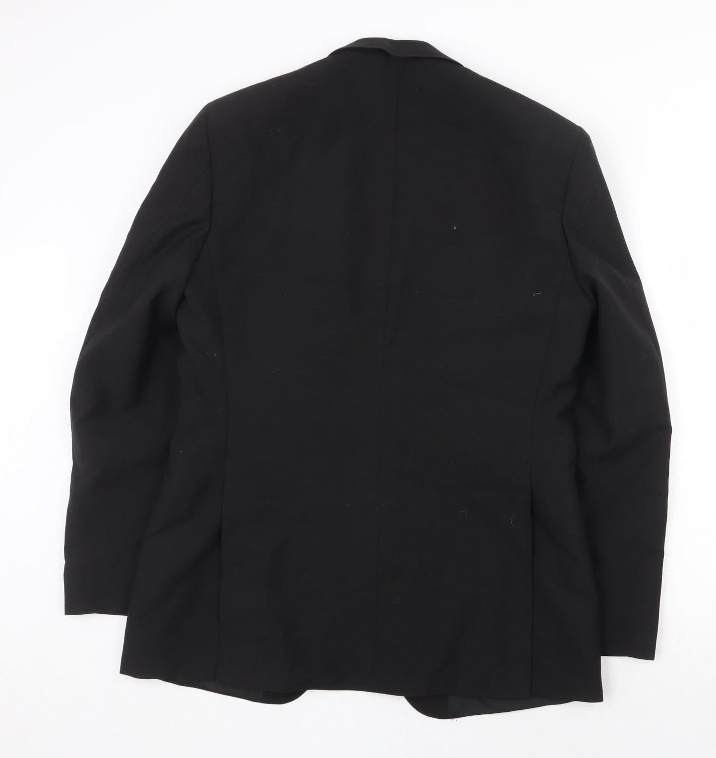 Classic Mens Black Polyester Jacket Suit Jacket Size 40 Regular