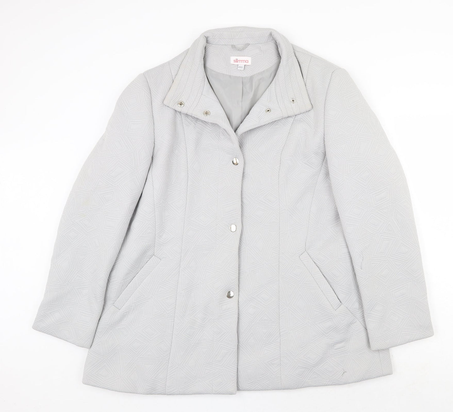 Slimma Womens Grey Jacket Size 20 Button