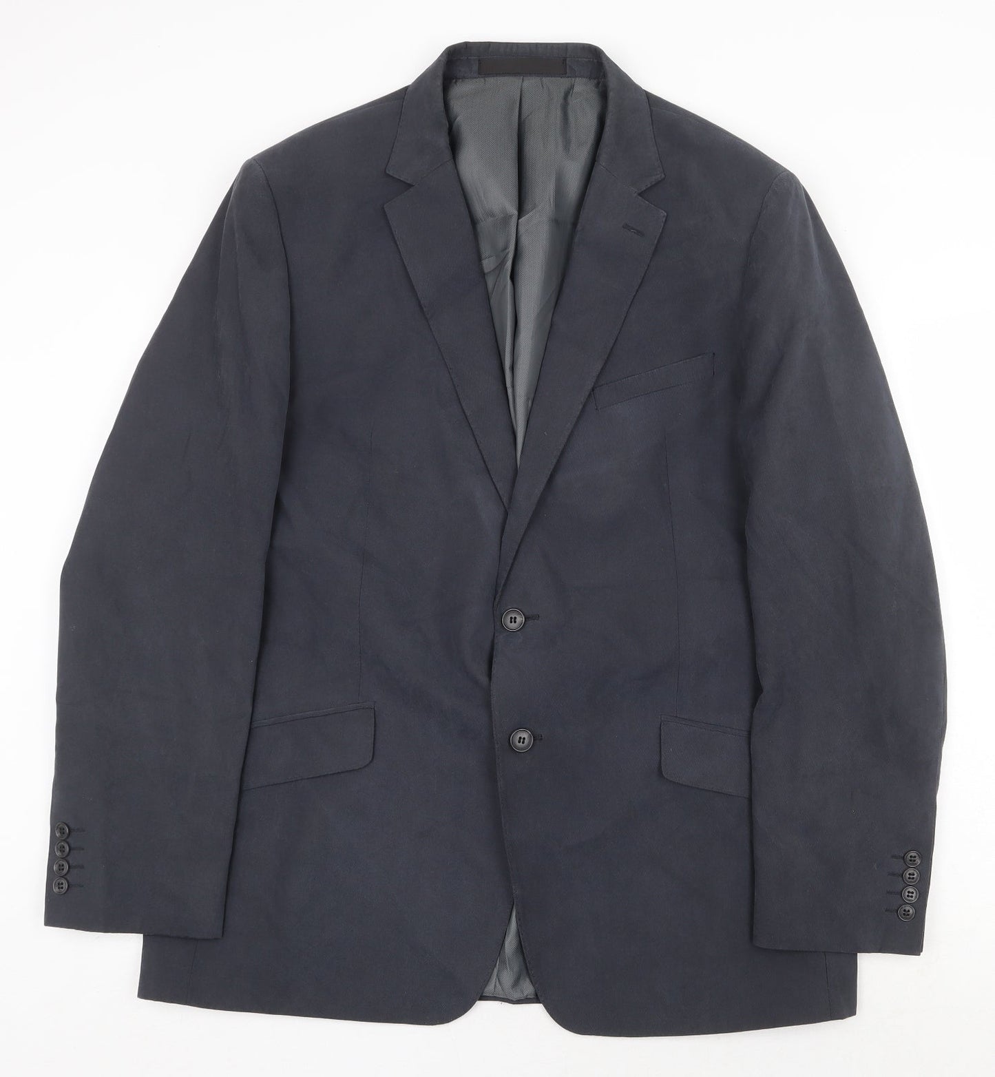 Marks and Spencer Mens Blue Polyester Jacket Suit Jacket Size 44 Regular