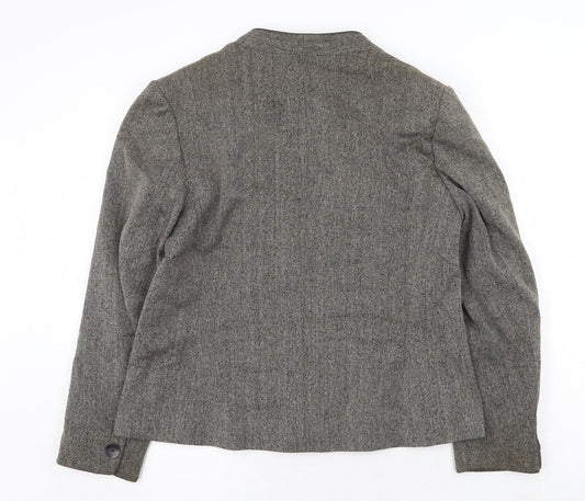 Debenhams Womens Grey Jacket Blazer Size 16 Button
