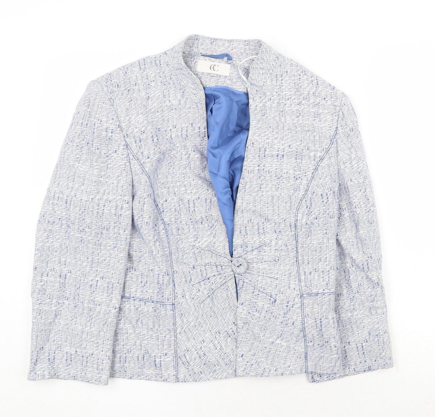 CC Womens Blue Jacket Blazer Size 12 Button
