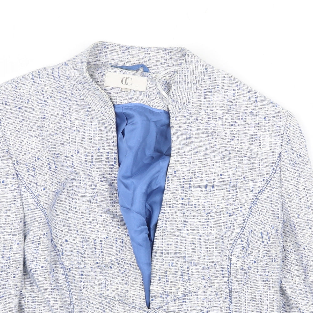 CC Womens Blue Jacket Blazer Size 12 Button