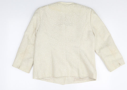 Paul Costelloe Womens White Cotton Jacket Blazer Size M