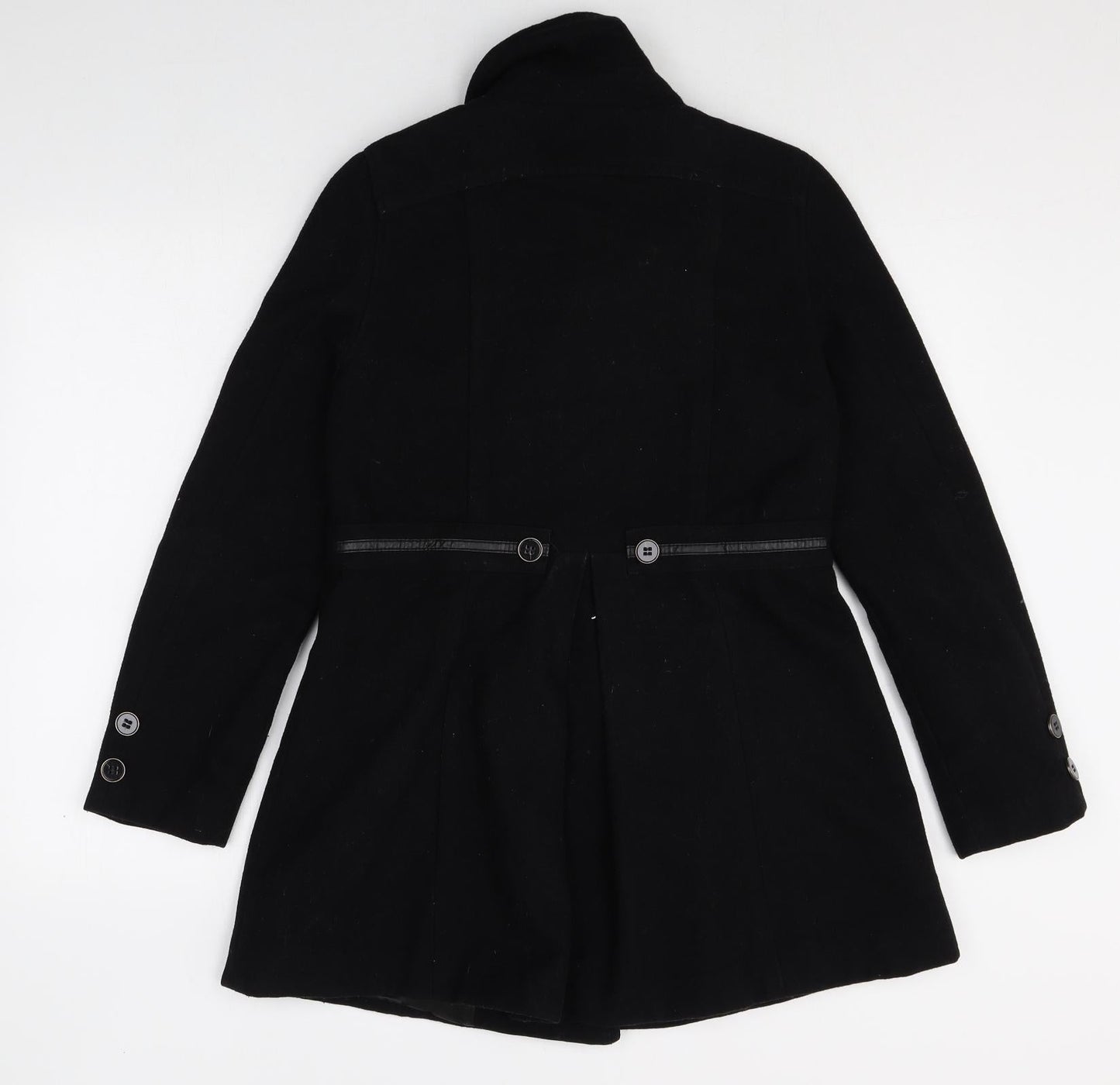 Therapy Womens Black Pea Coat Jacket Size 10 Button