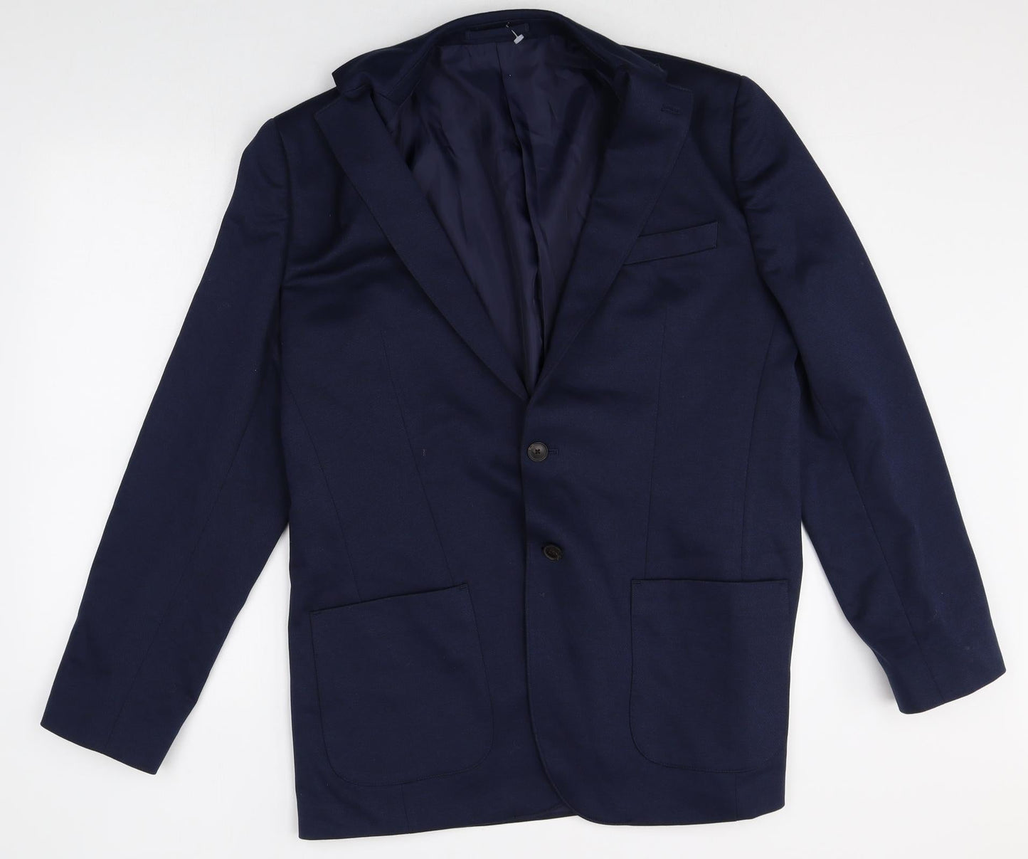 Marks and Spencer Mens Blue Polyester Jacket Suit Jacket Size 42 Regular
