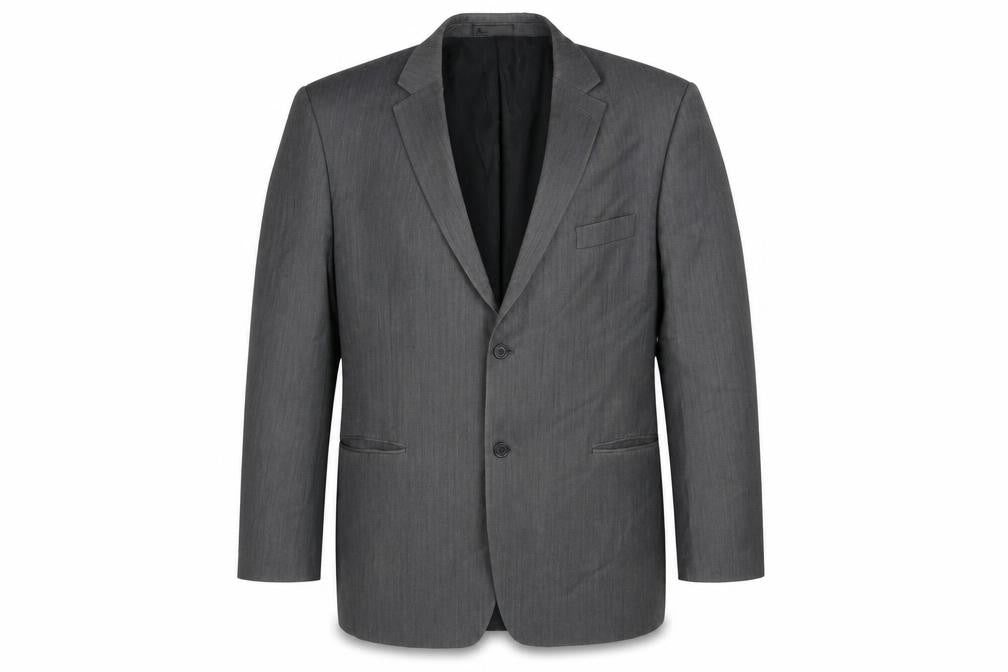 BHS Mens Grey Polyester Jacket Suit Jacket Size 48 Regular