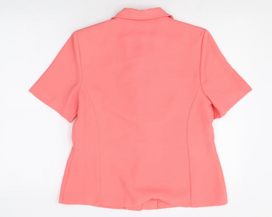 Berkertex Womens Pink Polyester Jacket Blazer Size 14