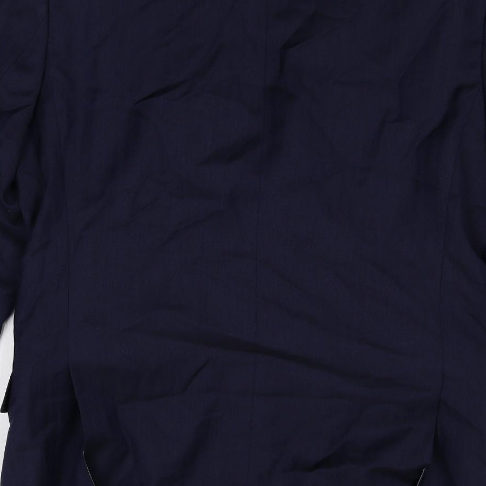 T.M.JEWIN Mens Blue Wool Jacket Suit Jacket Size 42 Regular