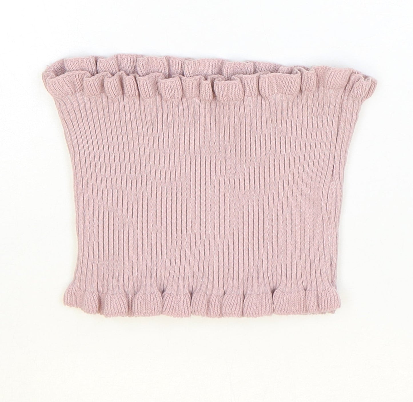 PRETTYLITTLETHING Womens Pink Polyester Basic Tank Size 10 Off the Shoulder