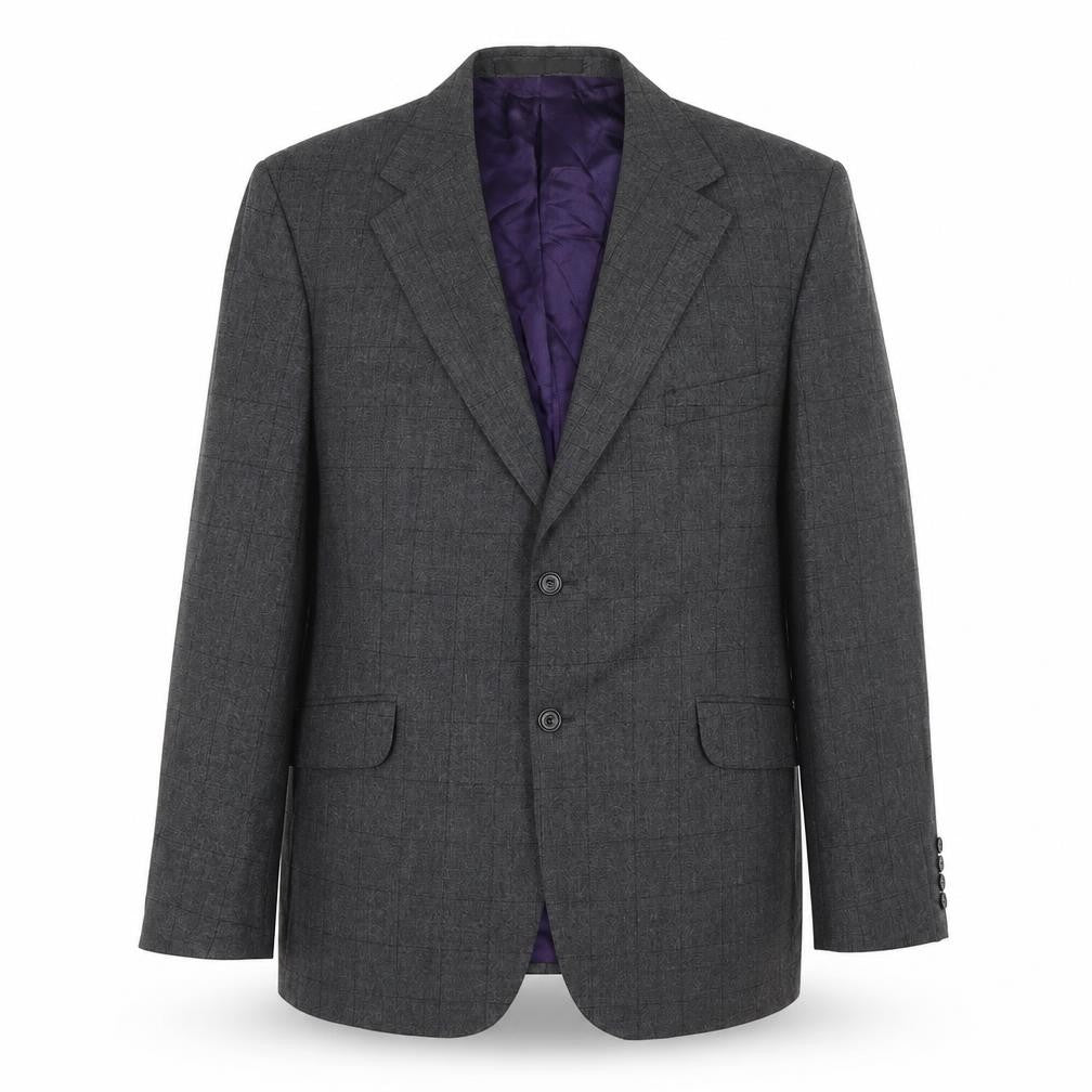 Marks and Spencer Mens Grey Check Wool Jacket Suit Jacket Size 44 Regular