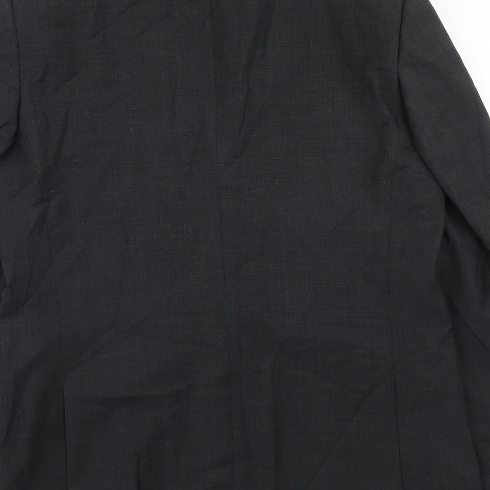 Marks and Spencer Mens Grey Polyacrylate Fibre Jacket Suit Jacket Size 42 Regular