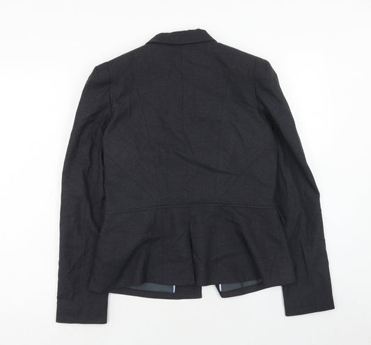 Warehouse Womens Grey Polyester Jacket Suit Jacket Size 14