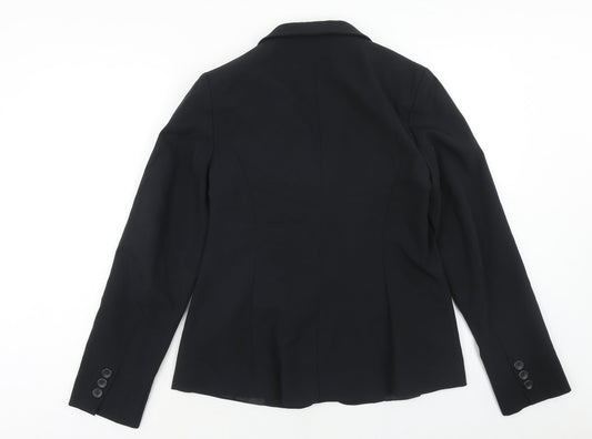 BHS Womens Black Polyester Jacket Suit Jacket Size 12