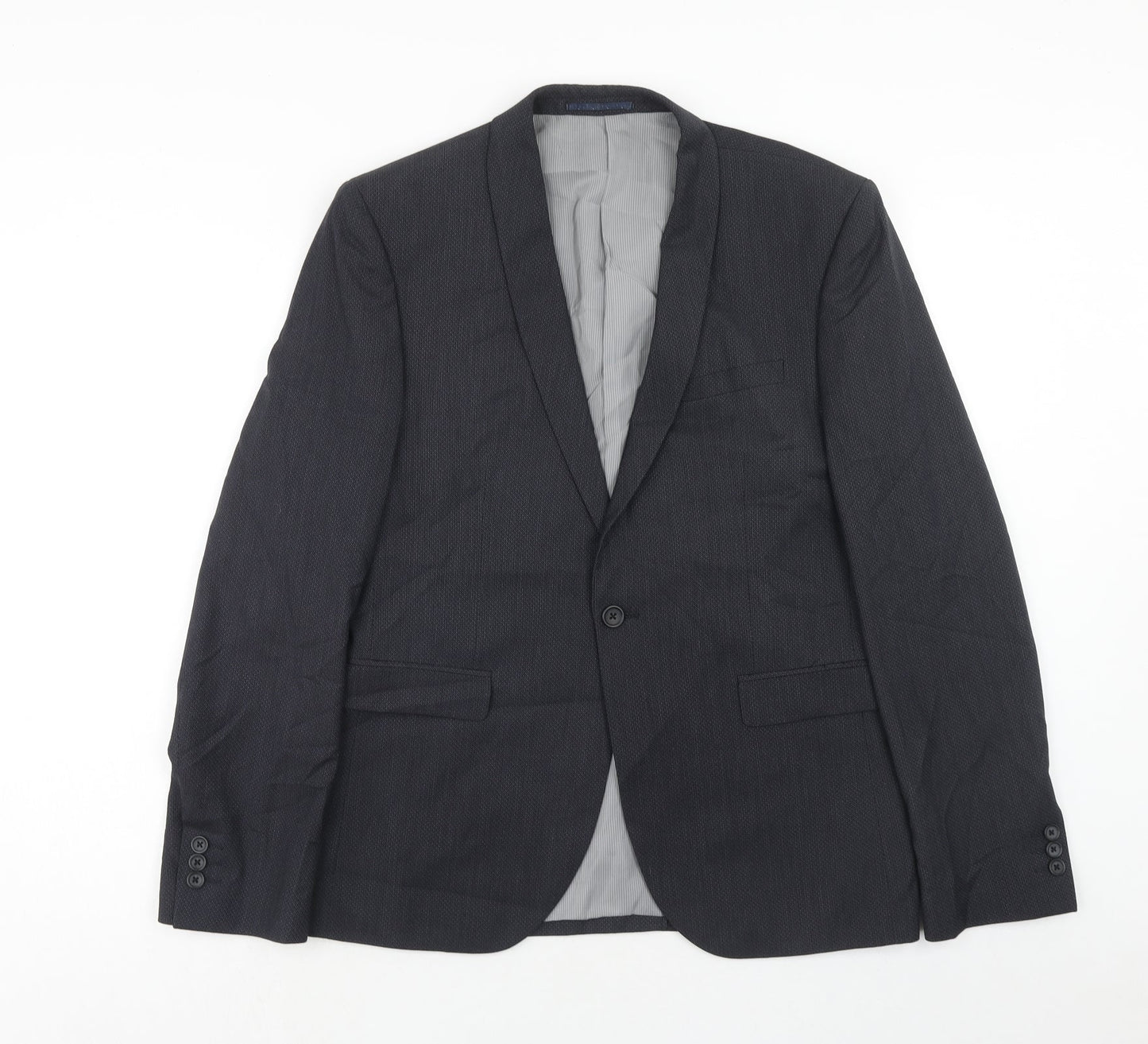 NEXT Mens Blue Polyester Jacket Suit Jacket Size 40 Regular