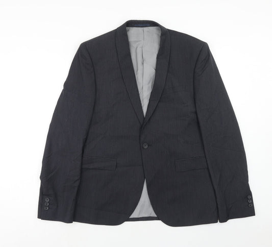 NEXT Mens Blue Polyester Jacket Suit Jacket Size 40 Regular