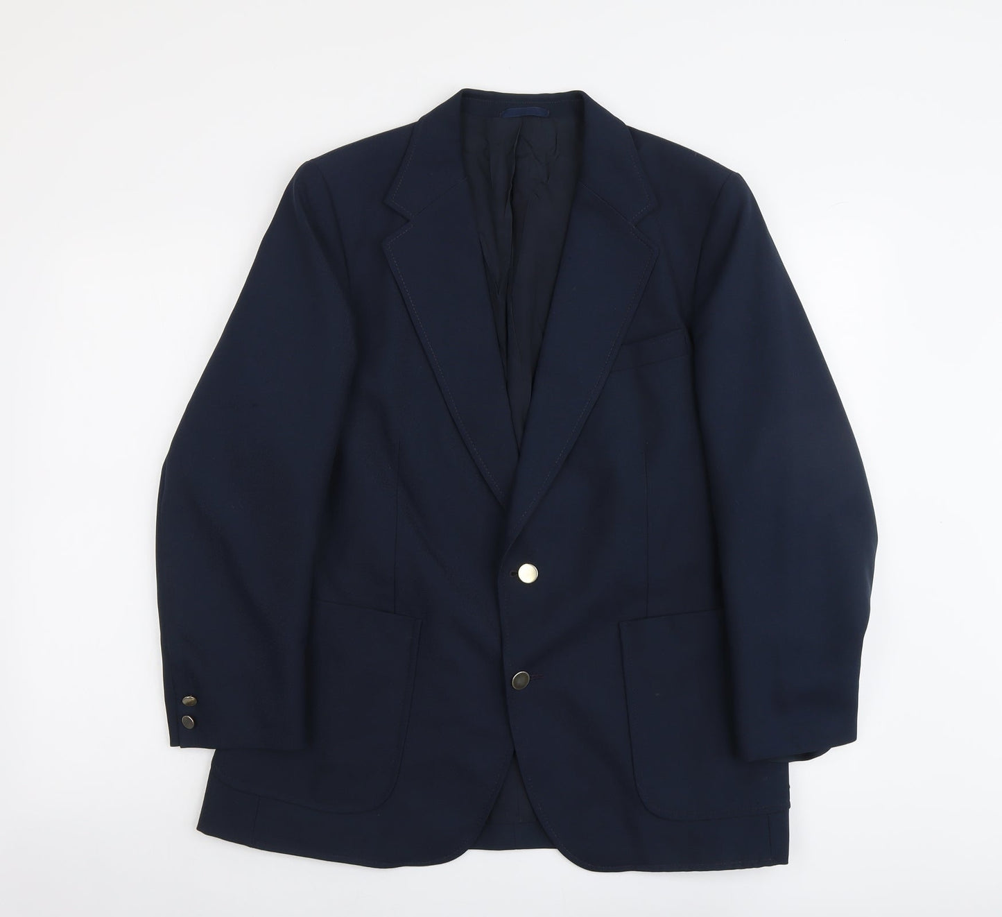 Marks and Spencer Mens Blue Polyester Jacket Blazer Size L Regular