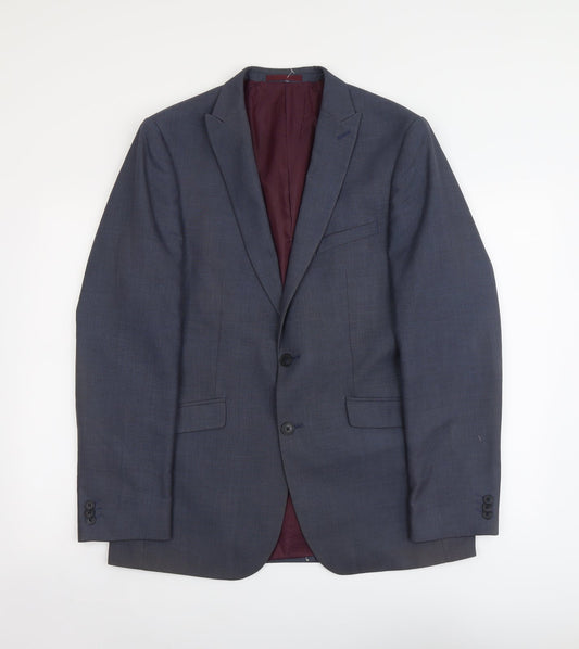 LORD & TAYLOR Mens Grey Polyester Jacket Suit Jacket Size M Regular