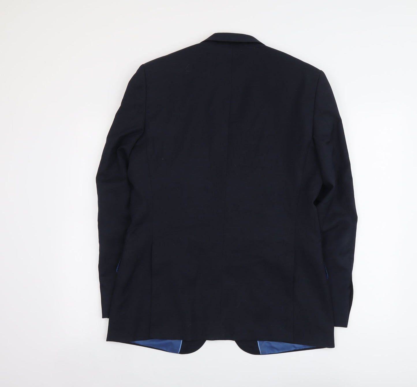 Marks and Spencer Mens Blue Wool Jacket Suit Jacket Size M Regular