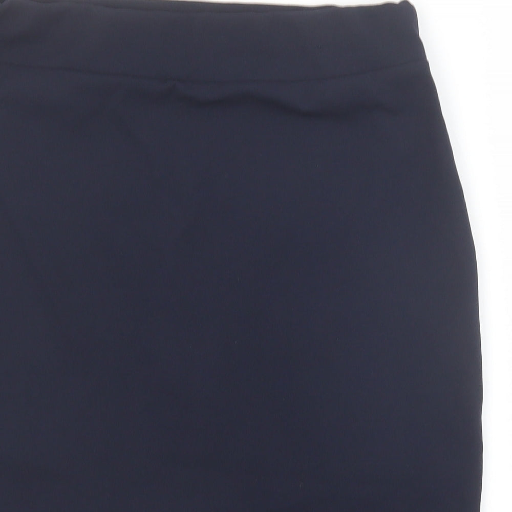 Preworn Womens Blue Polyester Straight & Pencil Skirt Size 10