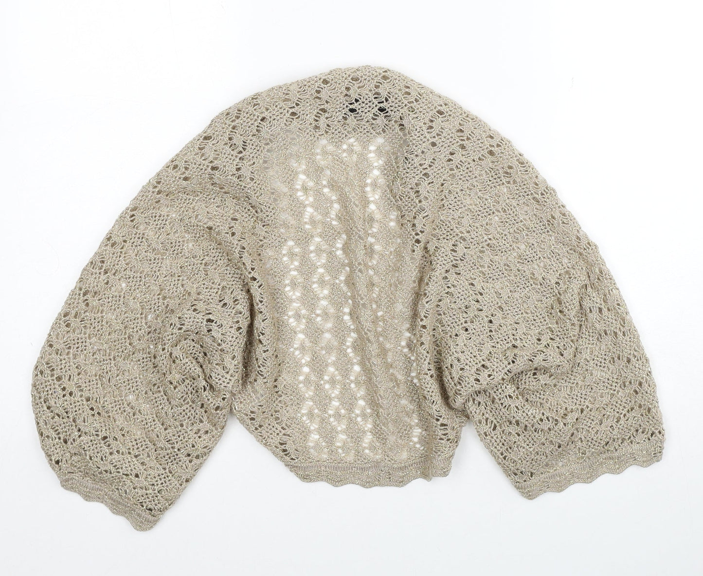Dorothy Perkins Womens Beige V-Neck Cotton Cardigan Jumper Size S