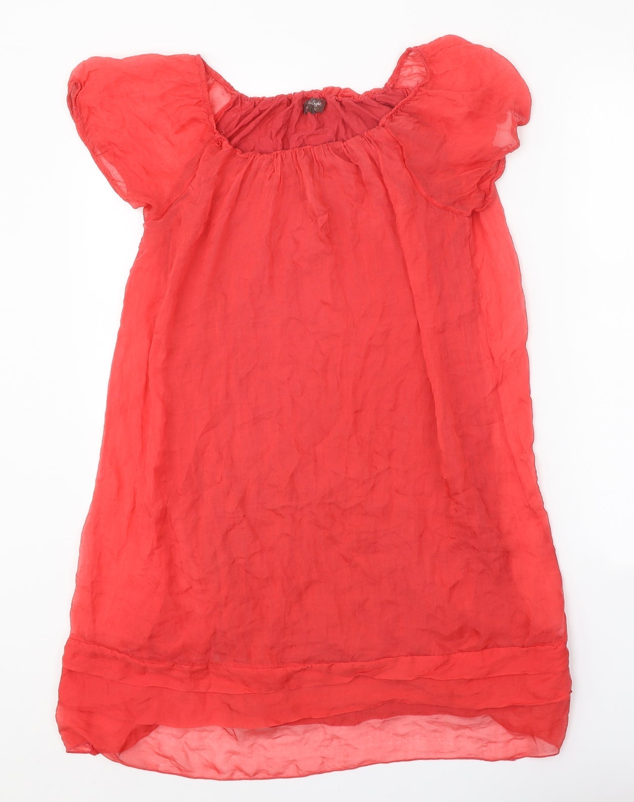 Phase Eight Womens Red Viscose Shift Size M Boat Neck Pullover