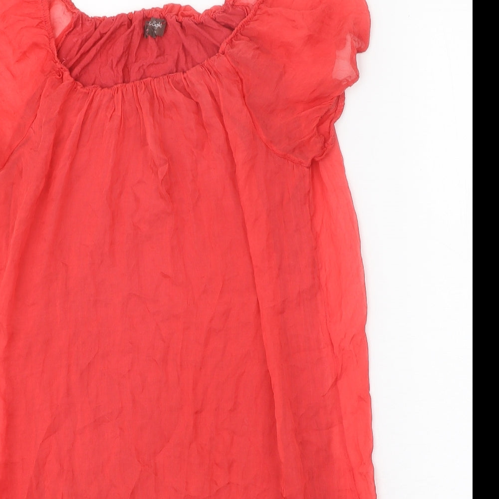 Phase Eight Womens Red Viscose Shift Size M Boat Neck Pullover