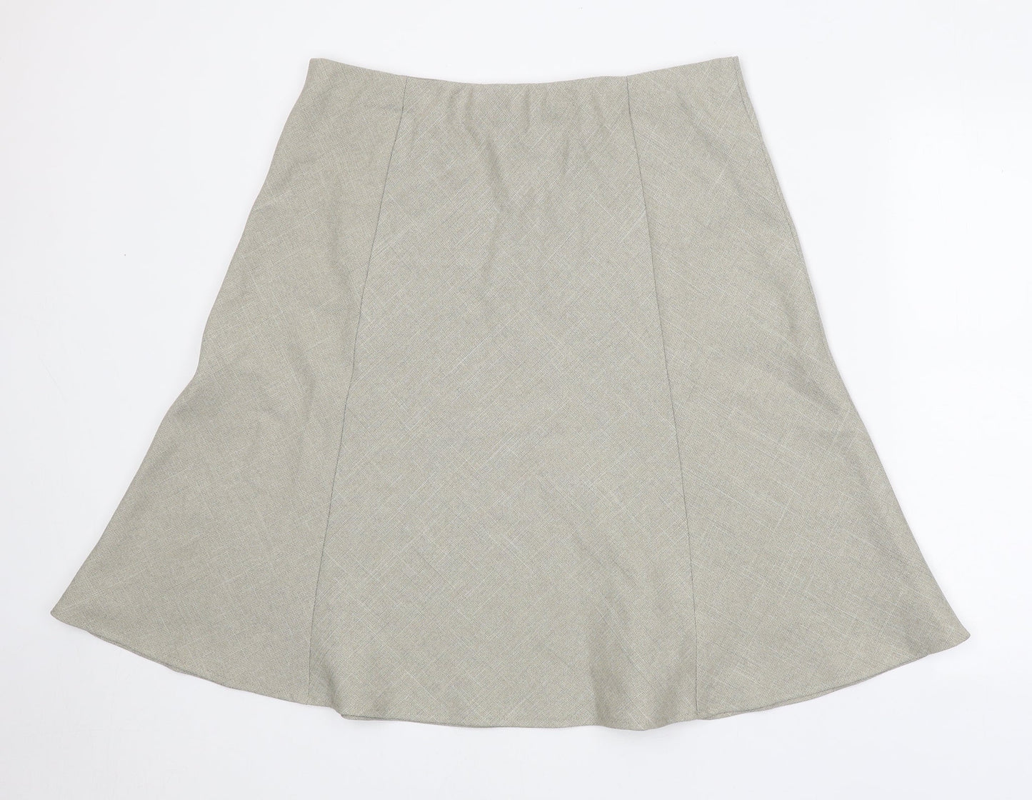 Honour Milburn Womens Beige Polyester Flare Skirt Size 16