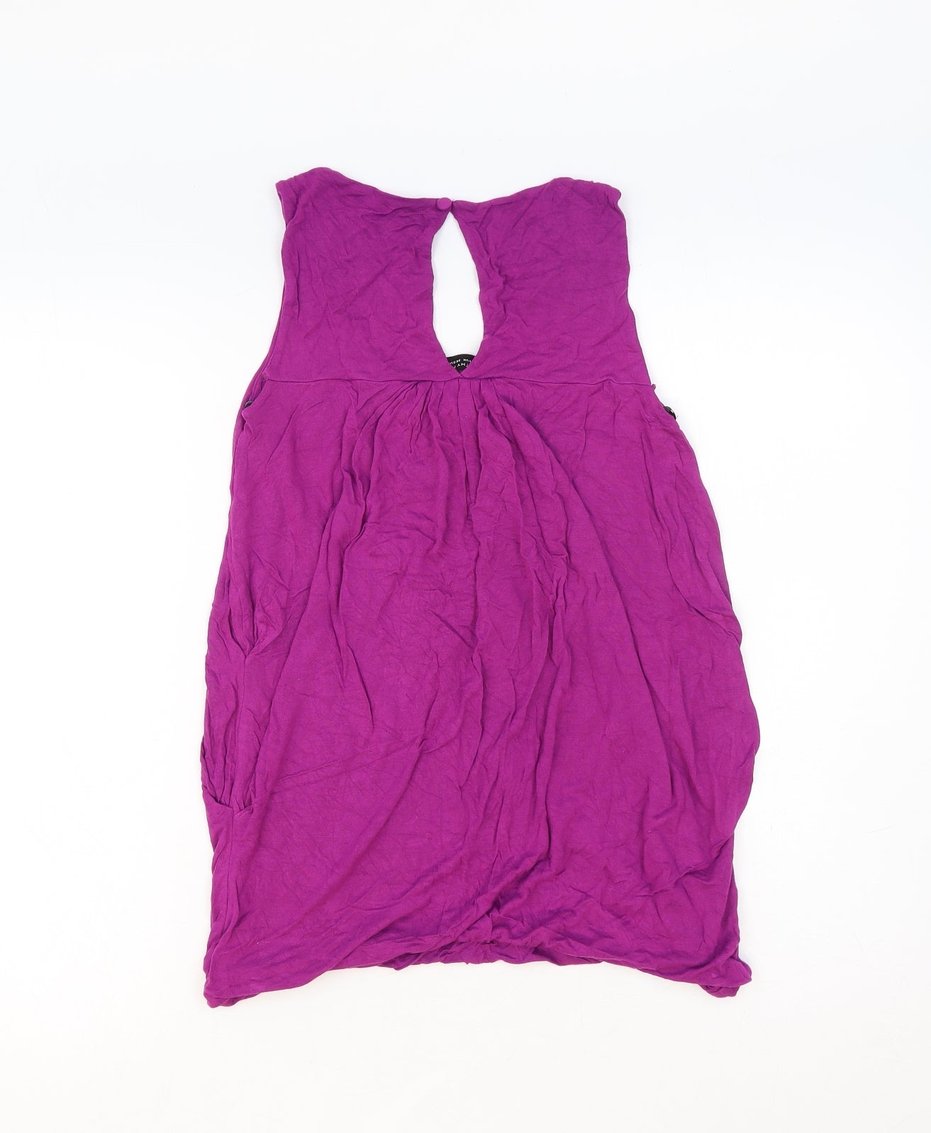 Dorothy Perkins Womens Pink Viscose Basic Tank Size 8 Round Neck