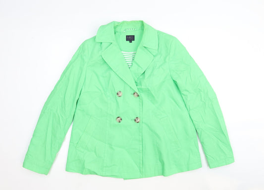Marks and Spencer Womens Green Jacket Size 12 Button