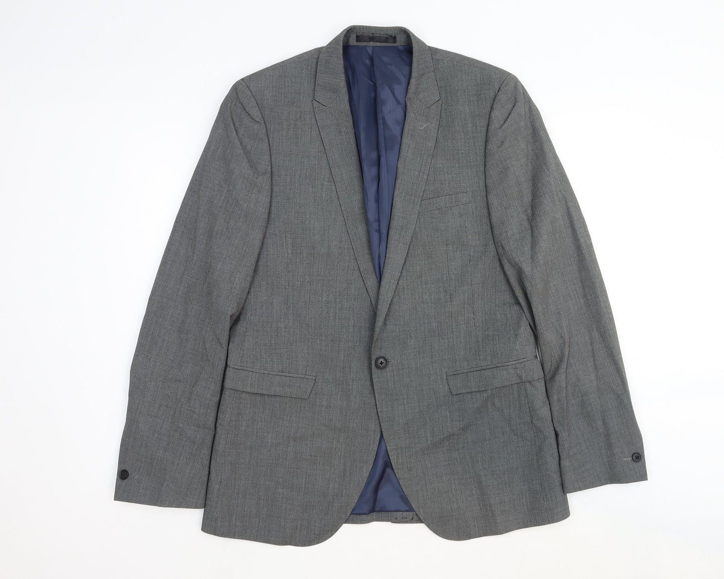 Debenhams Mens Grey Wool Jacket Suit Jacket Size 38 Regular