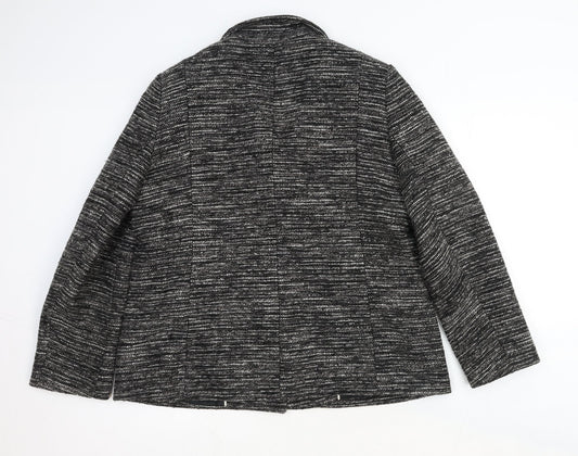 John Lewis Womens Grey Jacket Blazer Size 18 Button