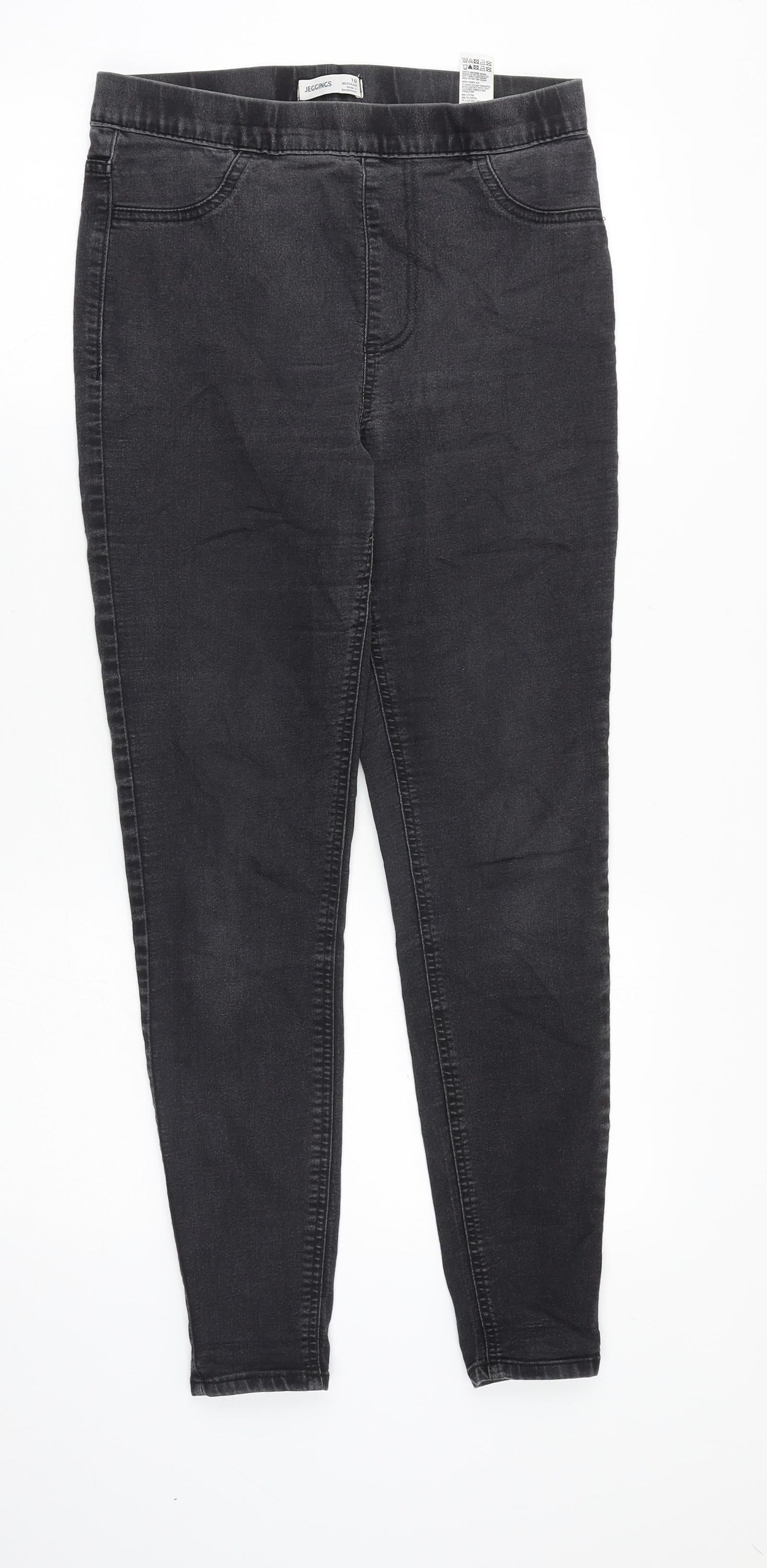 Marks and Spencer Womens Grey Cotton Jegging Jeans Size 10 Regular
