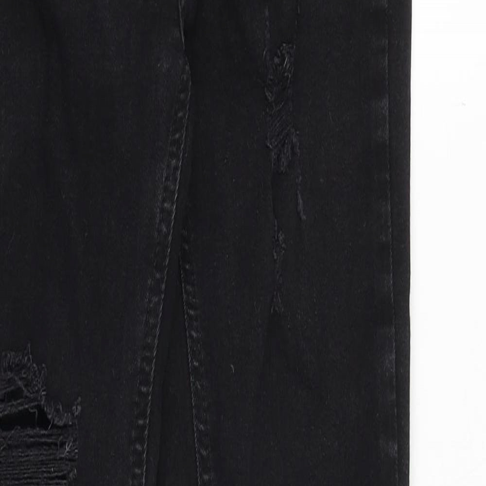 Denim & Co. Womens Black Cotton Skinny Jeans Size 8 Slim Zip