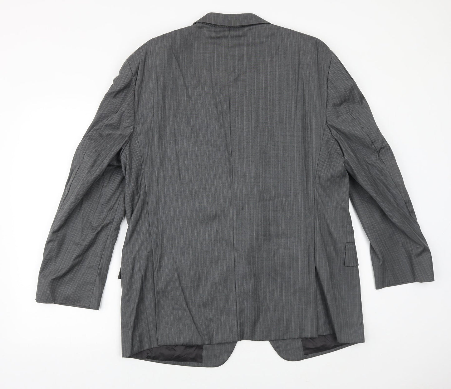 Joseph Abboud Mens Grey Striped Wool Jacket Suit Jacket Size 42 Regular
