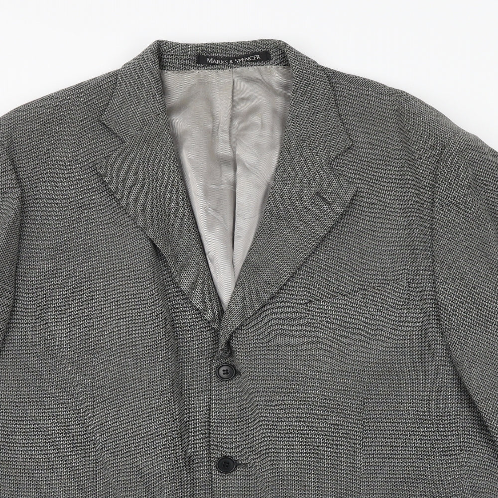 Marks and Spencer Mens Grey Wool Jacket Suit Jacket Size 44 Regular