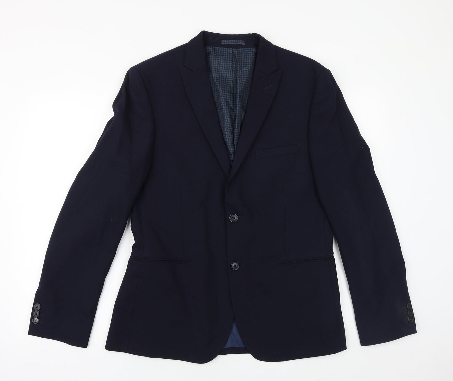 Marks and Spencer Mens Blue Wool Jacket Suit Jacket Size 40 Regular