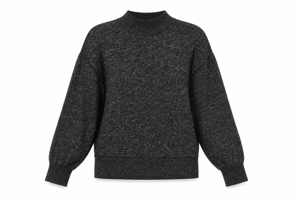 Marks and Spencer Womens Grey Mock Neck Viscose Pullover Jumper Size 6