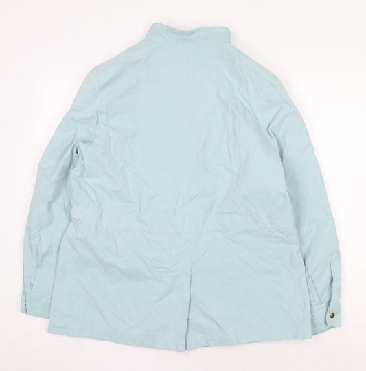 Marks and Spencer Womens Blue Jacket Size 14 Zip - Tie Front