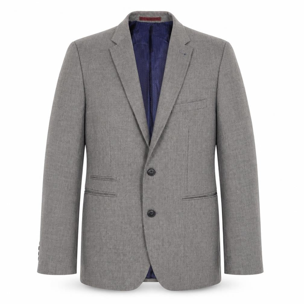 Burton Mens Grey Polyester Jacket Suit Jacket Size 38 Regular