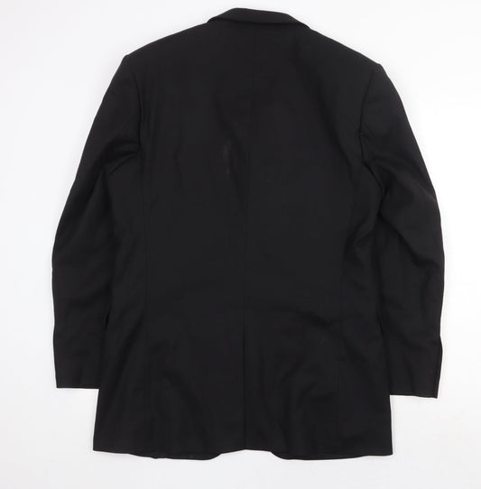 Karl Jackson Mens Black Polyester Jacket Suit Jacket Size 40 Regular