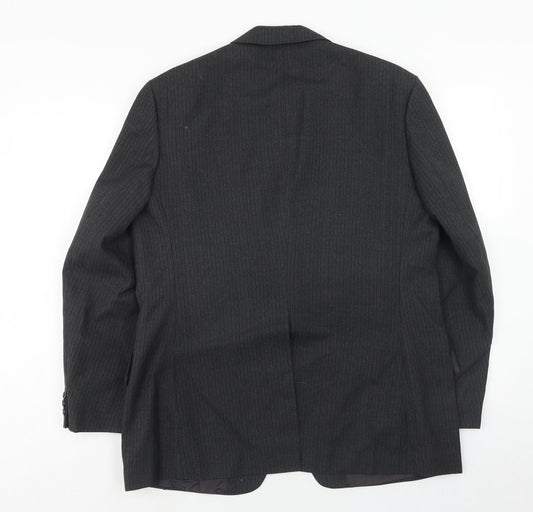 Maitland Mens Grey Striped Wool Jacket Suit Jacket Size 42 Regular
