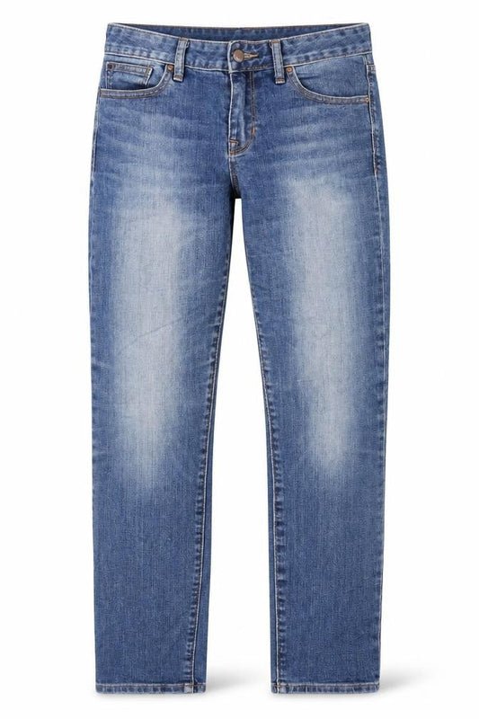 Gap Mens Blue Cotton Straight Jeans Size 28 in Regular Zip - Short Leg