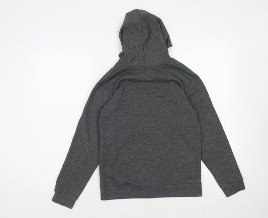 Hanes Boys Grey Cotton Full Zip Hoodie Size 10 Years Zip - T-Rex