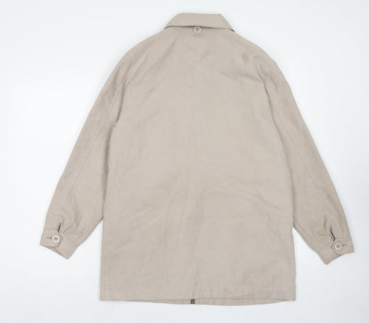 Finesse Womens Beige Jacket Size 12 Zip