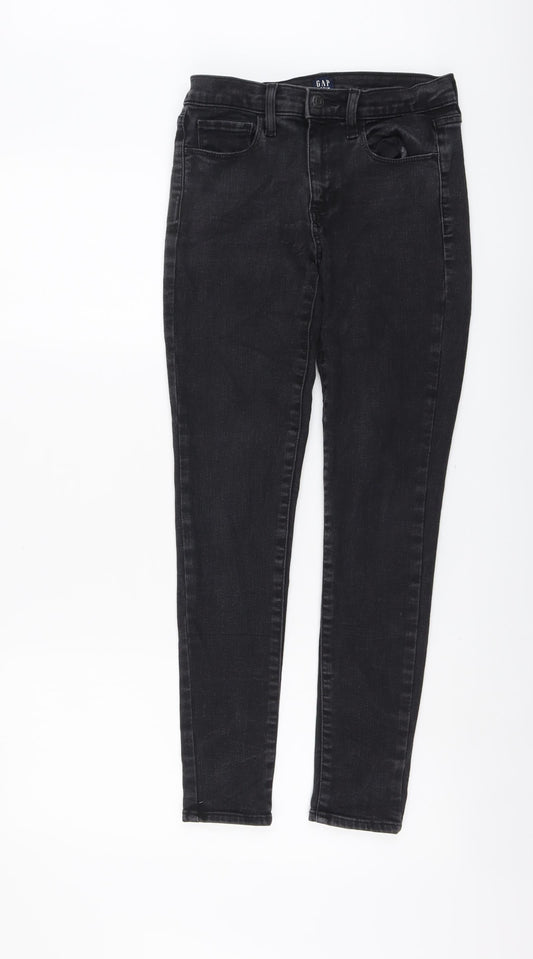 Gap Womens Grey Cotton Skinny Jeans Size 27 in L27 in Regular Button