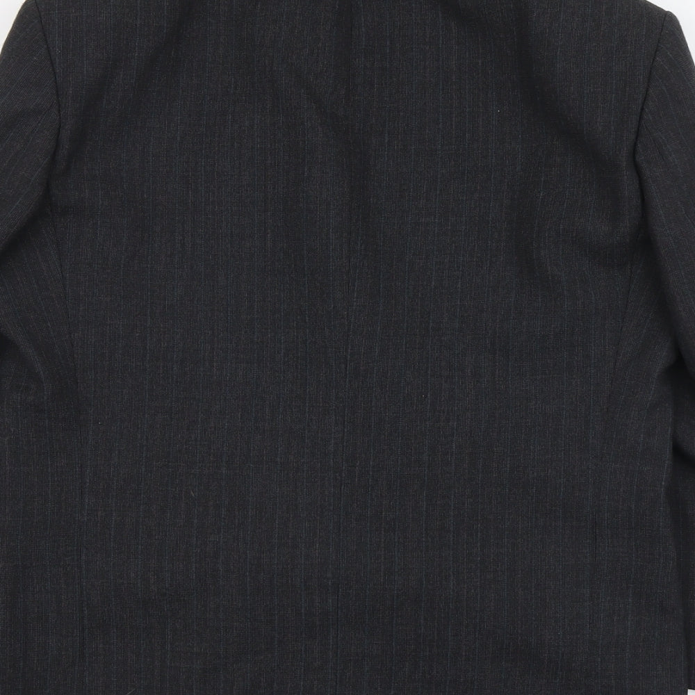 Marks and Spencer Mens Grey Striped Polyester Jacket Suit Jacket Size L Regular